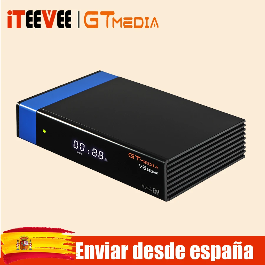 30 шт. Бесплатный спутниковый ресивер SAT Gtmedia NOVA такой же, как V9 DVB S2, встроенный Wi-Fi поддержка, из Испании