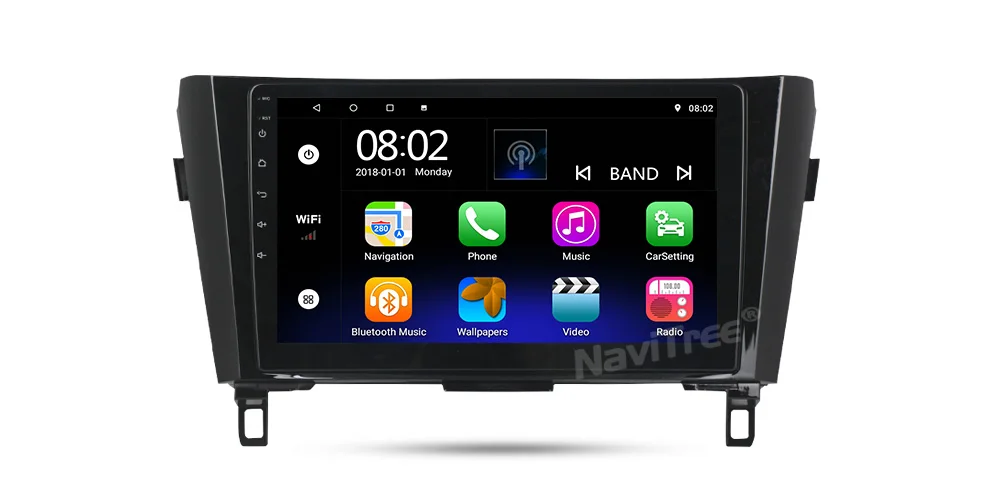 NaviTree 9 дюймов ips 2.5D T3 Android 9,0 автомобильный радио мультимедиа для Nissan qashqai X-Trail 2013- SWC wifi USB bluetooth FM
