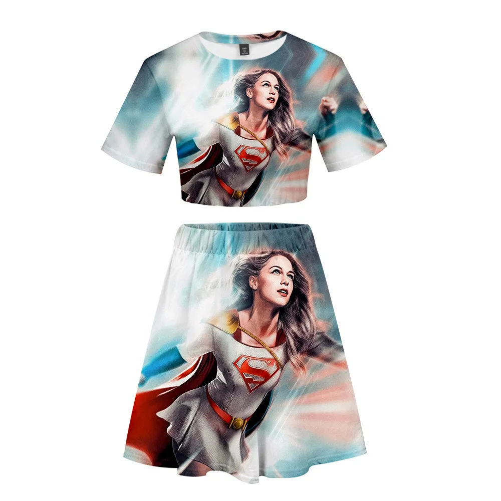 Горячая Распродажа Kara Danvers Carla Danvers Суперженщина супер девушки повседневная короткая юбка комплект
