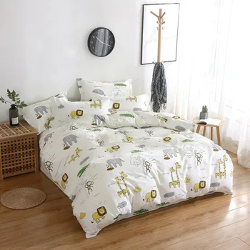 

All kind of colorful dinosaur print Cartoon style duvet cover Cotton bedding sets queen twin size set flat fit sheet boys gifts