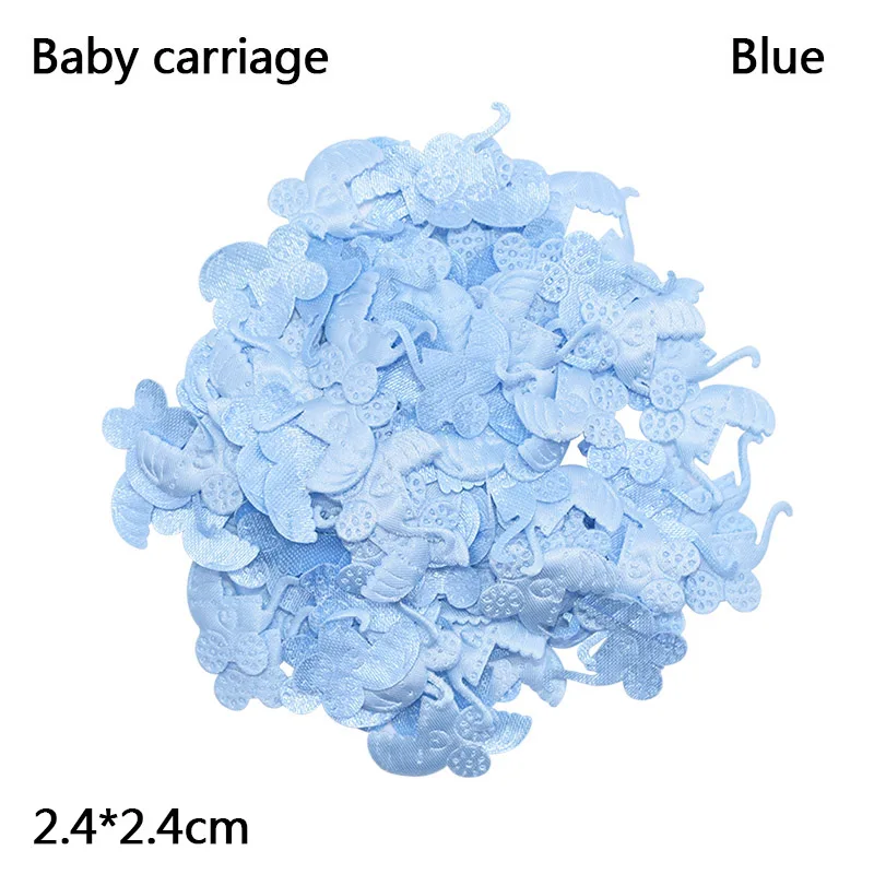 100Pcs-B02 100 шт Розовый Синий Мини ткань конфетти ноги, детская коляска, нагрудник, Детская форма конфетти пол раскрыть ребенка душ вечерние украшения - Цвет: 100Pcs-B02