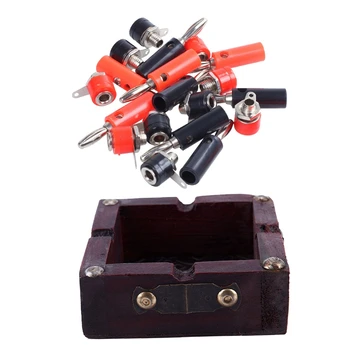 

2 Set Accessories: 1 Set Wooden Case Cigarette Rests & 1 Set 4mm 10Pcs Banana Plugs and 10Pcs Banana Sockets Connectors