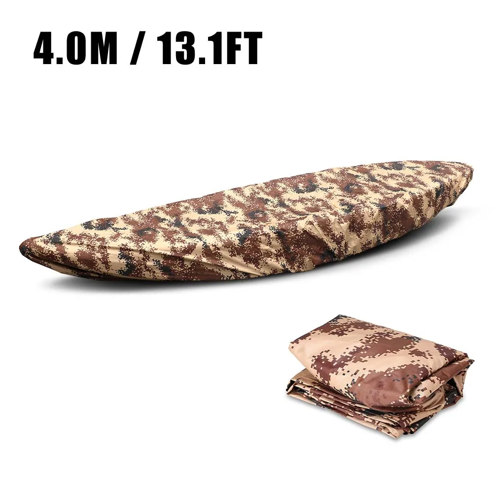 Camouflage 2 4m Профессиональный универсальный чехол для байдарки, каноэ, лодки, водонепроницаемый, устойчивый к ультрафиолетовому излучению, пылезащитный чехол для хранения, каяк, лодка, каноэ, крышка для хранения - Цвет: Camouflage 2 4m
