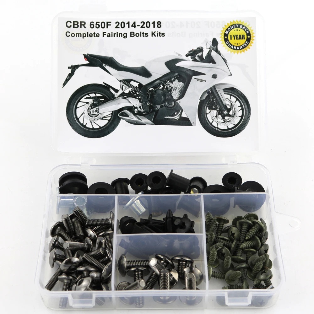 Для Honda CBR 650F CBR650F полный обтекатель Болты Комплект зажимы покрытия болтов гаек OEM Стиль Сталь - Цвет: Titanium