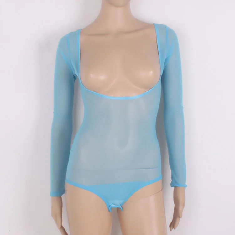 Lake blue Long Одежда для танца живота с длинным рукавом, аксессуары для танца живота, Женское боди, нижняя рубашка, топы для танца живота, трико, Одежда для танцев - Цвет: Lake blue Long