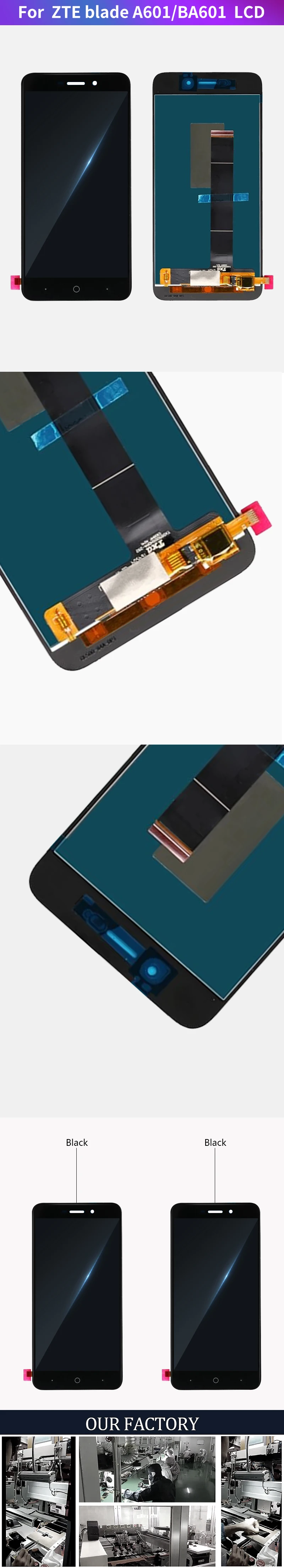 Для zte Blade A601 lcd сенсорный экран дигитайзер дисплей в сборе Запчасти для zte Blade BA601 Дисплей lcd AAA Quailty