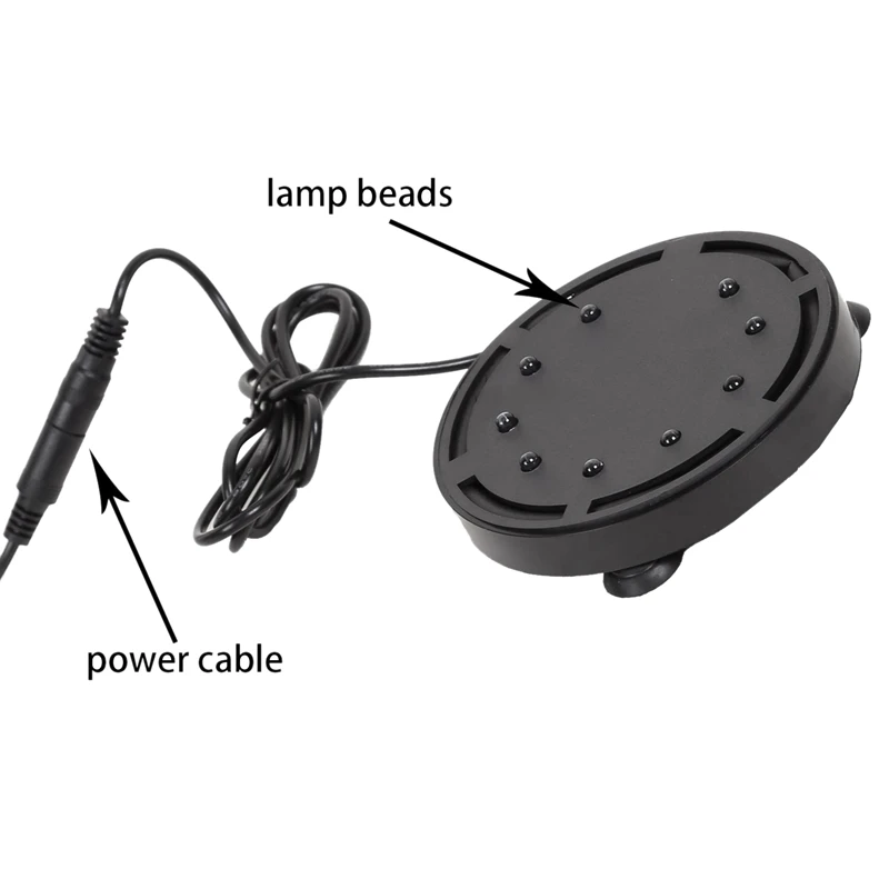 Aquarium Bubble Light Aquarium Air Stone LED Light Air Pump Bubble Stone Lamp(US Plug
