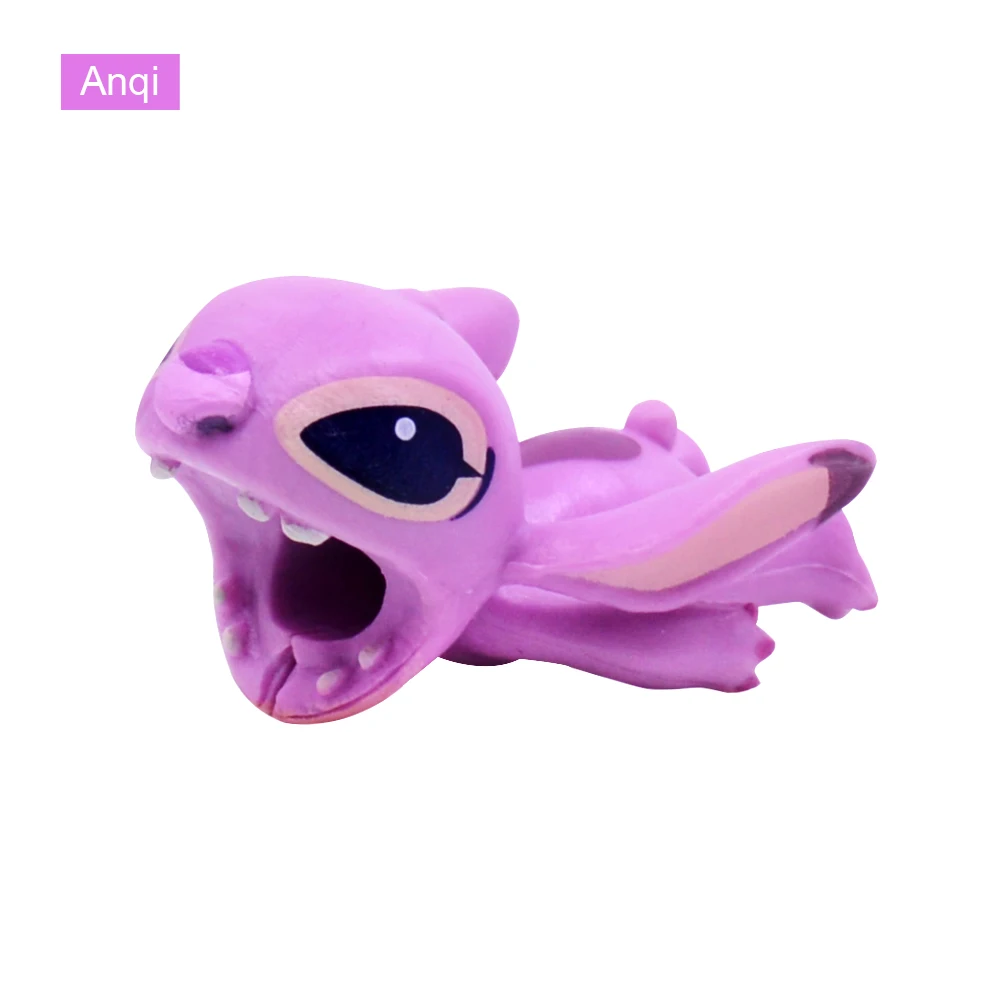 Cute Animal Cable Bite Protector For Iphone Stitch Dog Hulk Anime Cartoon Funny Cable Biter Phone Holder Buddies Accessories - Цвет: Anqi