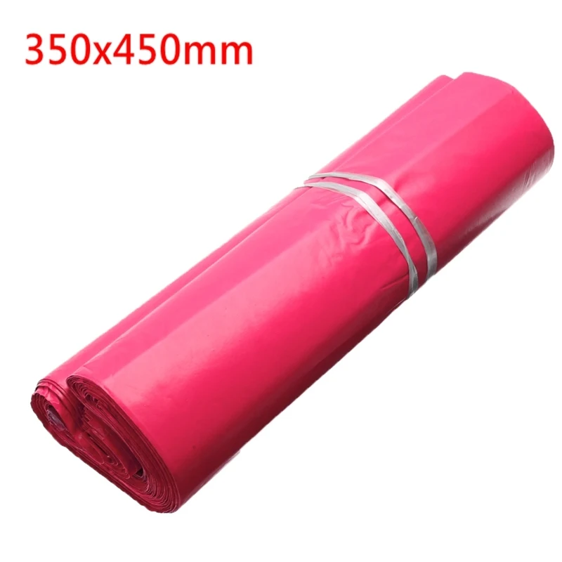 350x450mm pink 100 шт./лот цветные пластиковые конверты разных размеров самоклеющиеся курьерские пакеты для хранения почтовые конверты - Цвет: 350x450mm pink