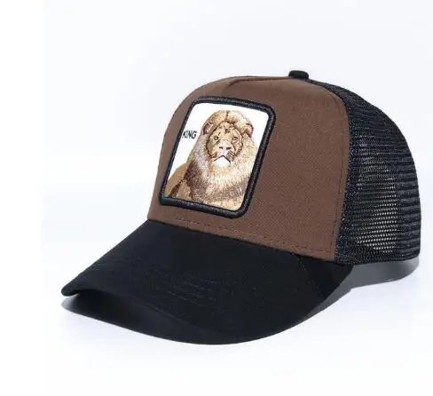 Вышивка король Snapback Бейсболка для дальнобойщика козырек животных фермы - Цвет: A