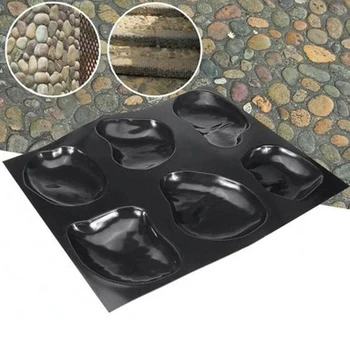 

1pc Pebble Concrete Mould Paving Mold Diy Reusable Stepping Garden Floor Stone Molds Brick Pave Pebble Cement Decoration