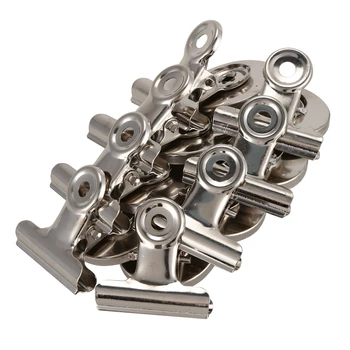 

8 fridge magnet hook 31mm wide perfect fridge kitchen house office personal calendar with magnetic clip, silver