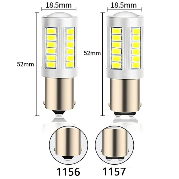 2 шт. 1156/1157 33SMD 5630 5730 светодиодный Автомобильная резервная светильник двигателя