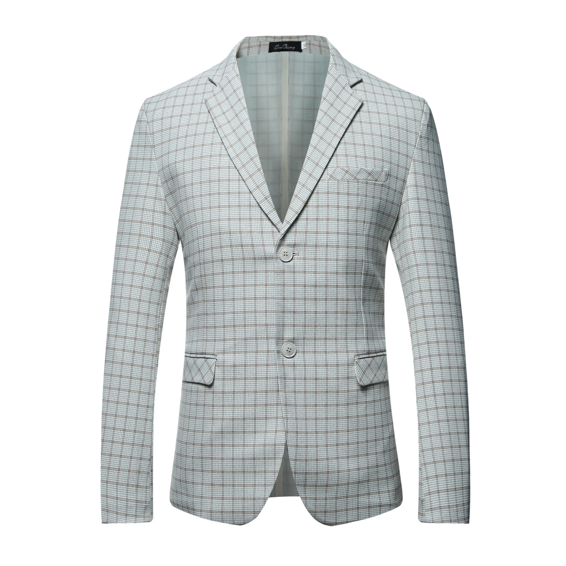 

New Style Hot Sales Fashion Classic Contrast Color Pattern Men's Cool Versatile Casual Single Breasted Suit