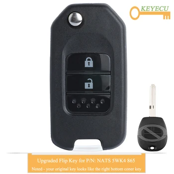 Обновленный раскладной дистанционный ключ KEYECU для Nissan Almera Micra первоклассный патруль X-Trail Terrano Pulsar Navara Tino, Fob NATS 5WK4 865