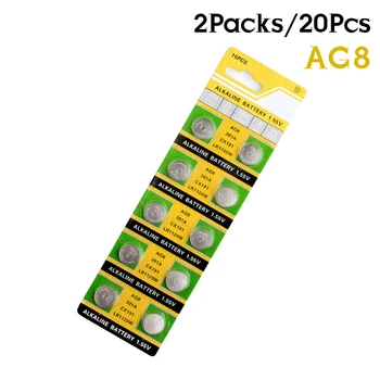 

20Pcs/Pack AG8 1.55V Button Batteries LR1120 391 SR1120 191 LR55 LR1120W CX191 For Electronic Games Cell Coin Alkaline Battery