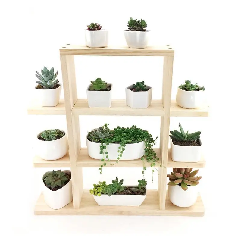 Варанда Para Plantas Etagere Планте дерево Крытый горшок Estanteria Escalera напольная стойка Stojak Na Kwiaty Цветочная полка для растений - Цвет: Version C