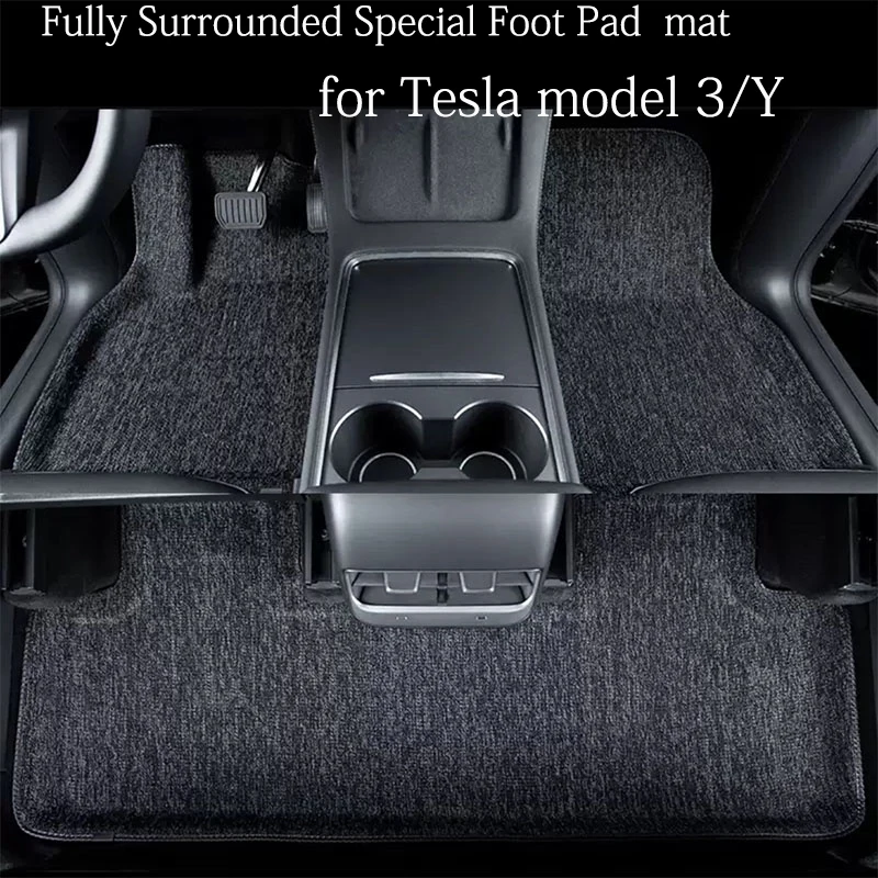 Fully Surrounded Special Foot Pad For Tesla Model 3 Y Waterproof Non-Slip Floor Mat TPE XPE trunk mats Accessories Mat 2018-2021