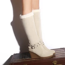 Зимние сапоги; коллекция года; новые зимние сапоги на толстой подошве из хлопка; модная обувь для студентов