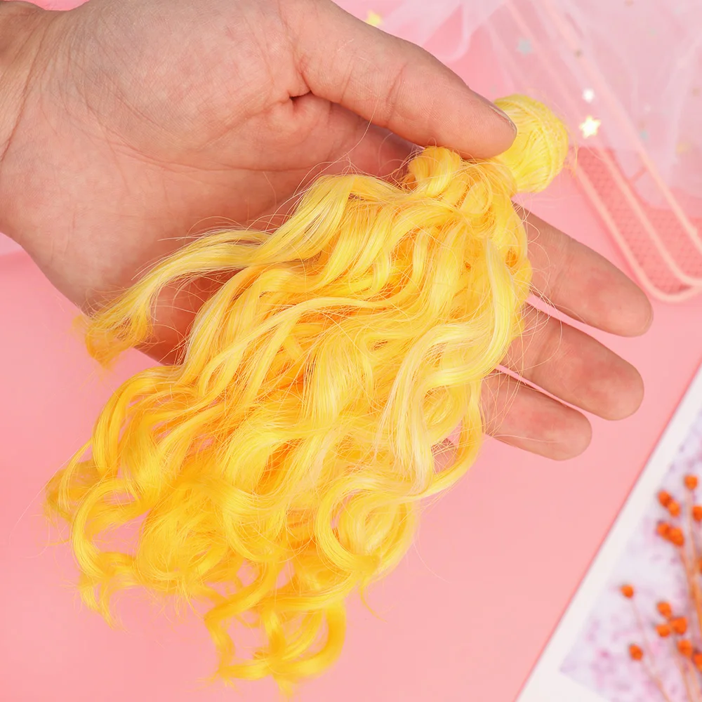 1 шт. 15*100 см модная игрушка Toupee Mini trasses высокотемпературный провод 1/6 1/4 1/3 винт перидвиг кудрявые парики куклы волосы детские подарки