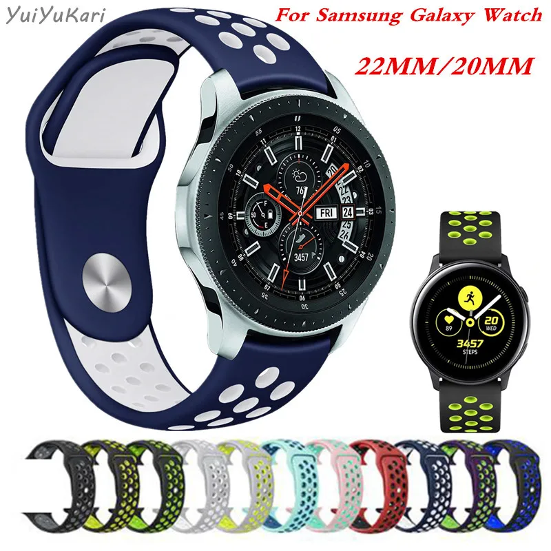 22 мм 20 спортивный ремешок для samsung galaxy Watch 46 42 gear S3 Frontier классический huami amazfit bip huawei