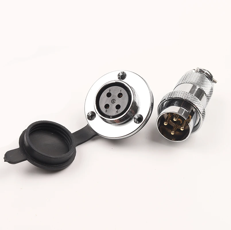 1Set DF25 GX25 Circular Flange Female Socket& Male Plug Aviation Connectors M25 2/3/4/5/6/7/8 Pin Wire Connector With cover