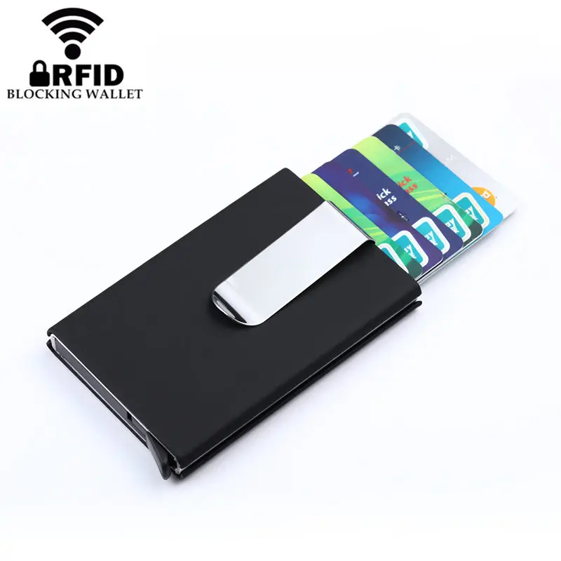 

ZOVYVOL 2019 Men Women Business Card Case Automatic card sets Business Aluminum ID Holder ID Credit Card Holder Card Package