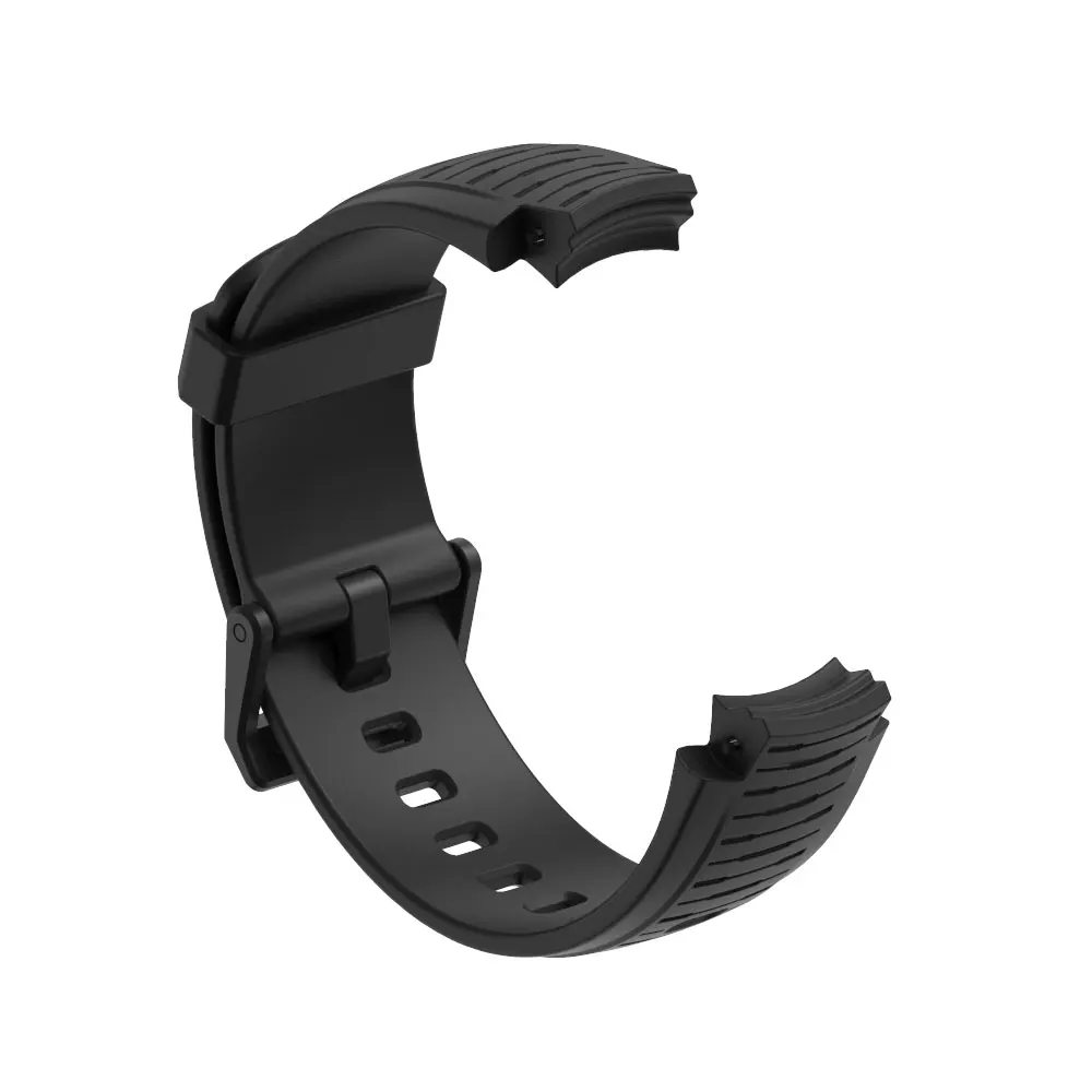 Mijobs силиконовый ремешок для Xiaomi Huami Amazfit Verge Смарт-часы мягкий силиконовый браслет сменные браслеты - Цвет: black