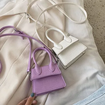 

New Mini Stone Pattern PU Leather Crossbody Bags For Women's 2020 Shoulder Handbags Female Travel Lipstick Messenger Bags Purse
