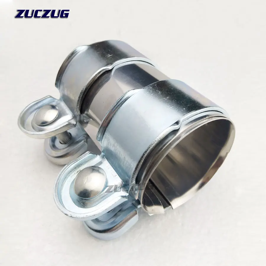 Exhaust Pipe Connector 1.5-3.0" Exhaust Pipe Connector Tube Adapter Joiner Sleeve Clamp Tube Pipe Connector Joiner length 95mm