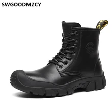 Армейские ботинки; Армейская Обувь; мужские ботинки; Военная обувь из натуральной кожи; ботинки в байкерском стиле на толстой подошве; роскошная мужская обувь; Дизайнерская обувь