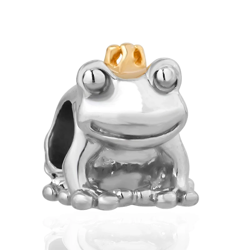 Новинка Европейский с серебряным покрытием Шарм Слон Лягушка бисера fit Pandora Браслет безделушка DIY женские ювелирные изделия