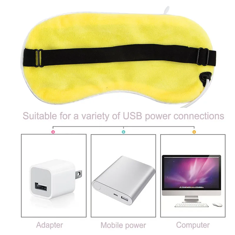 Маска для глаз с подогревом от USB светящаяся маска защитой темных кругов массажер