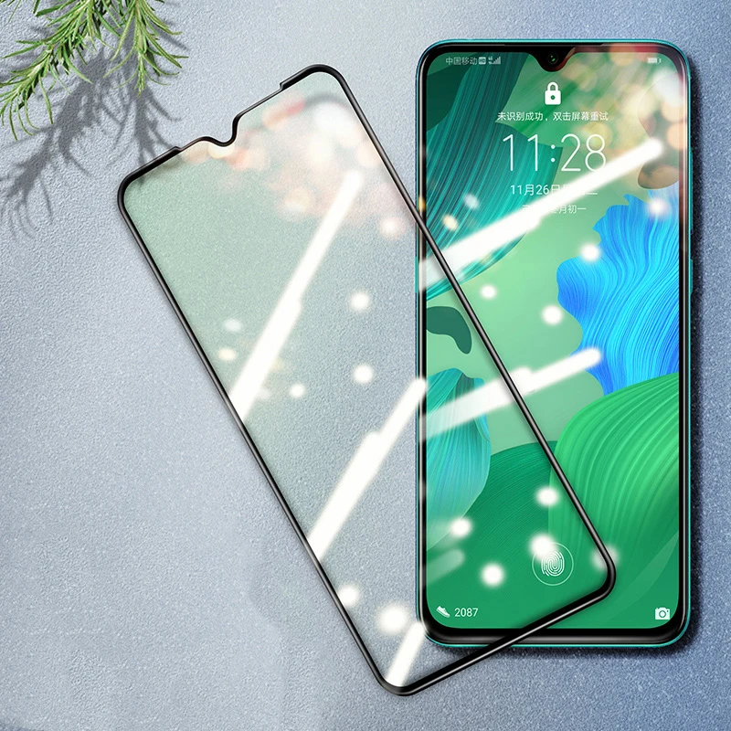 Закаленное стекло зеленого цвета для Huawei P30 Mate 30 защита от УФ лучей экрана синего