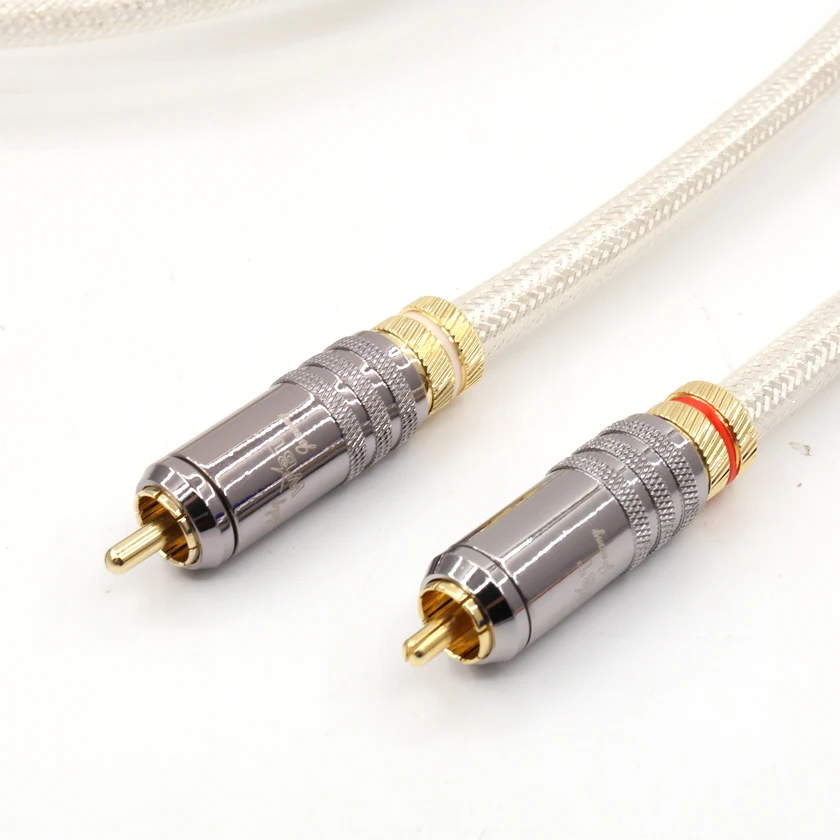  QED Signature Silver Platedr Interconnect Cablewire with Gold Plated RCA plugs Audio Cable