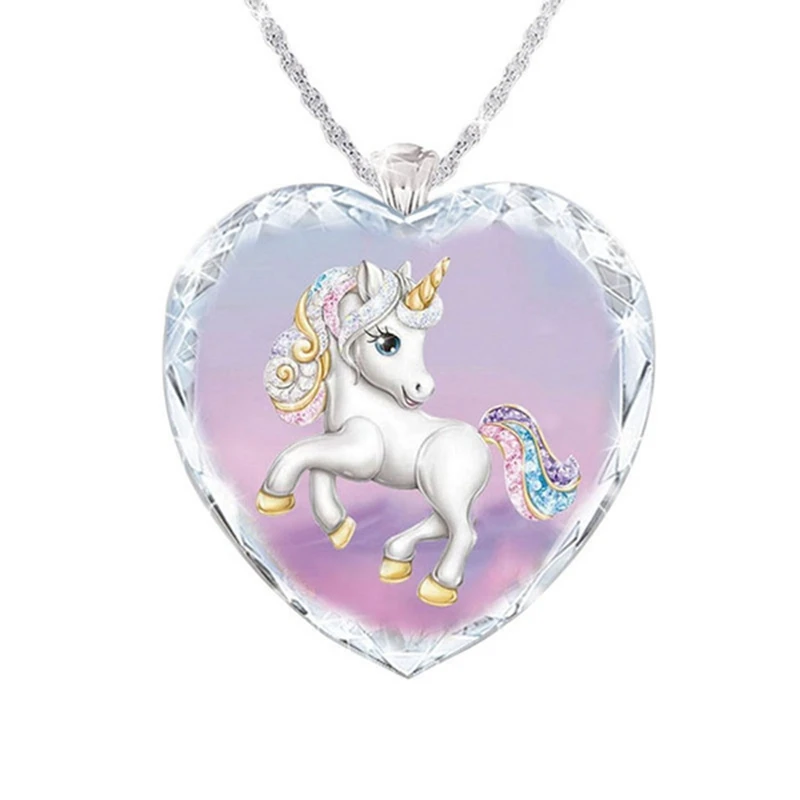 de unicornio con colgante de cristal exquisito para mujer, collares elegantes de para niños, joyería con estilo de regalos nuevos| Collares - AliExpress