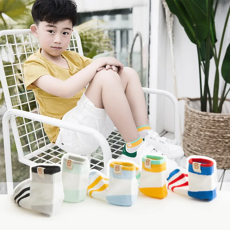 

18 Fashion-Cotton Children No-show Socks Thin Mesh Breathable Versatile Lettered Cloth Label Baby Socks Boneless