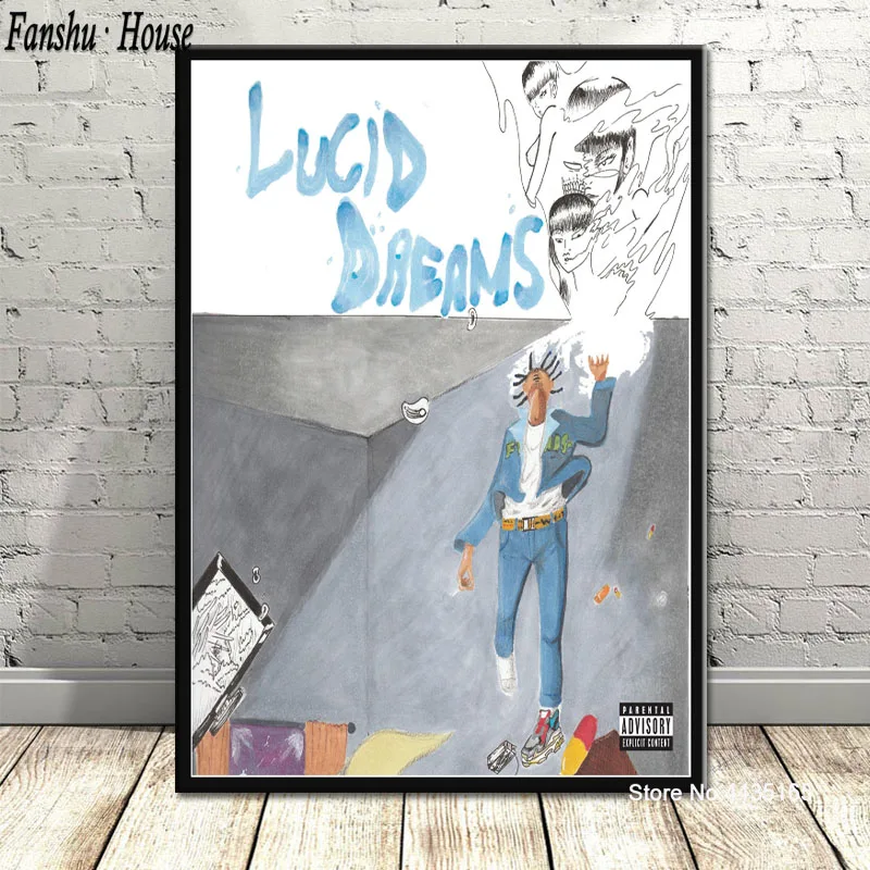 Сок WRLD R.I.P плакат настенный арт рэпер звезда музыкальный альбом холст живопись плакаты и принты картина для гостиной домашний декор - Цвет: 001