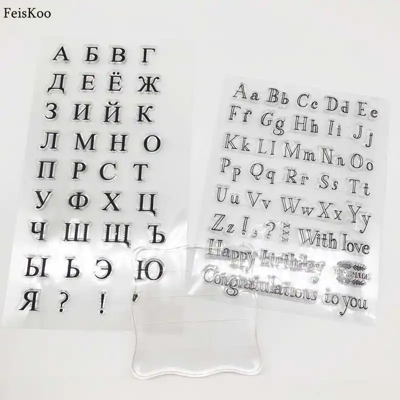 Alphabet Cake Decor Stamp Set Cookie Cutter Pattern Home Mold Kid DIY Decor O6S8