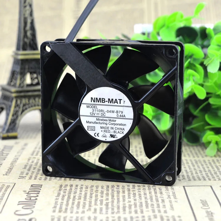 NMB-MAT 3110RL-04W-B79 DC 12V 0.44A(8 см), 80x80x25mm 3-Провода Вентилятор охлаждения