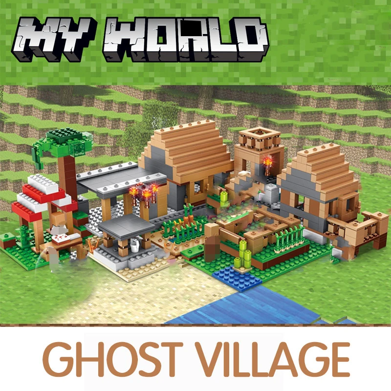

Castle Village Series My World Ghost Village Building Blocks Compatible Legoed Minecraftingly Bricks Toys For Children gifts