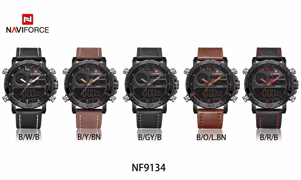 NAVIFORCE Топ люксовый бренд Мужские часы Мужские кожаные спортивные часы мужские кварцевые часы водонепроницаемые военные наручные часы Relogio Masculino