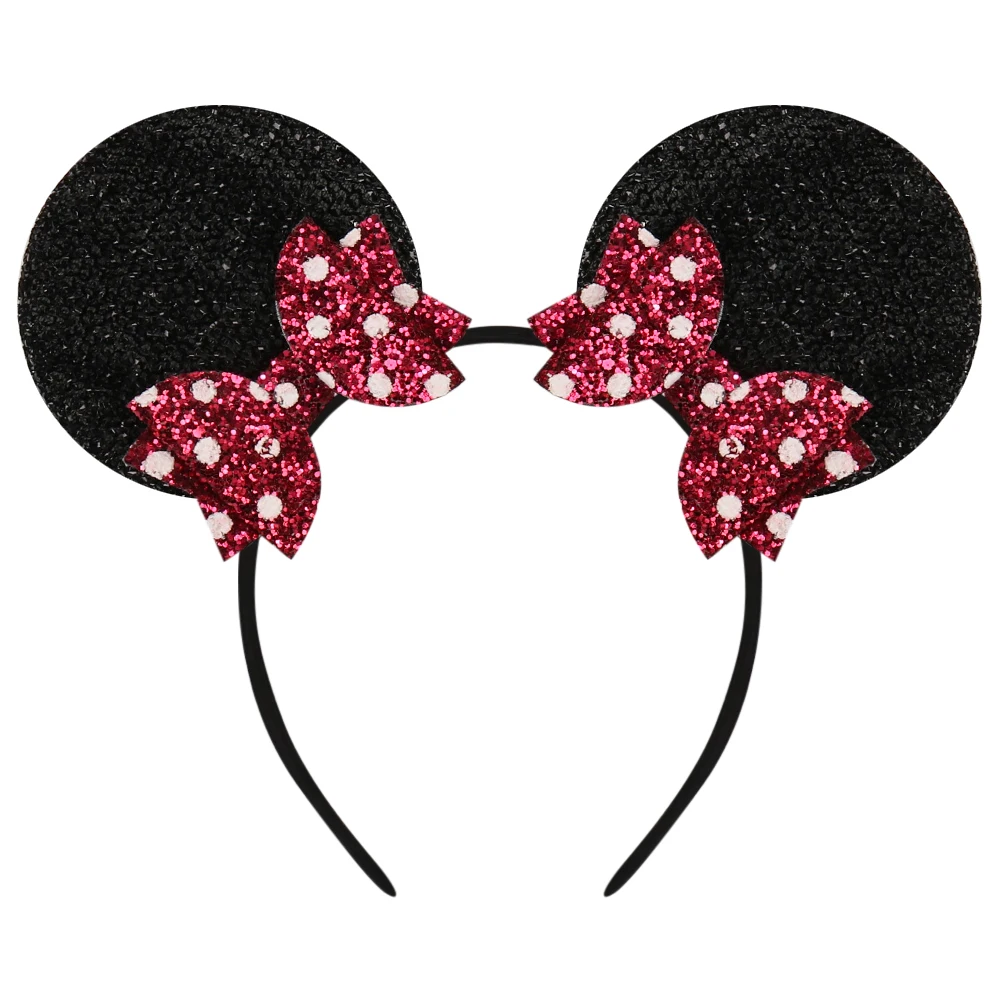 

Mouse Ear Sequins Hairbands for Girls Glitter Polka Dot Bowknot Headband Handmade Fashion Hair Hoop Kids Hair Accessories