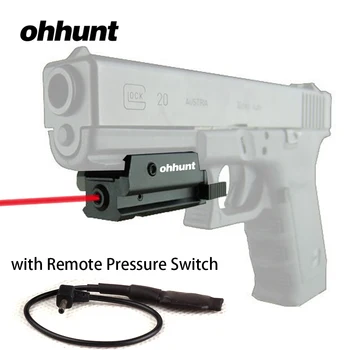 

ohhunt Compact Hunting Tactical Red Dot Laser Sight Scope with Pressure Switch 20mm Picatinny Rail Mount for Most Pistol Rifles