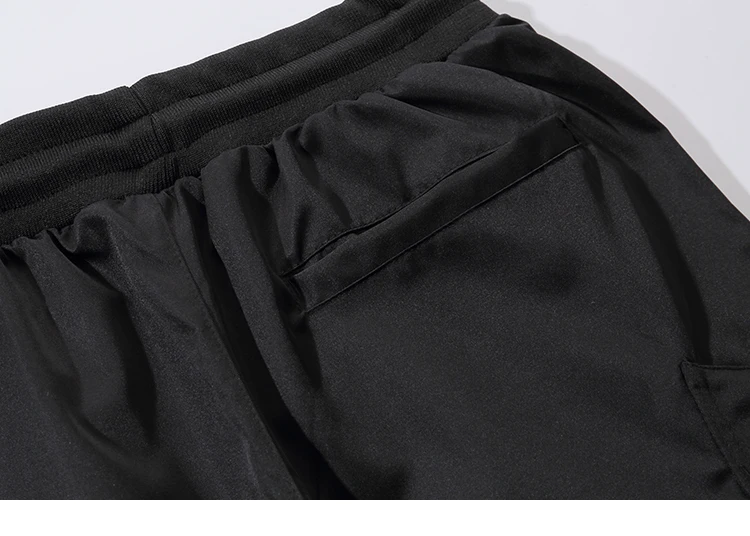 Брюки карго с карманами хип-хоп мужские уличные брюки Харадзюку джоггеры Swag ленты шаровары черные брюки спортивные брюки осень