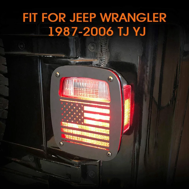 DHBH-внешний задний светильник Защитная крышка для Jeep Wrangler 1987-2006 TJ YJ, 2 шт