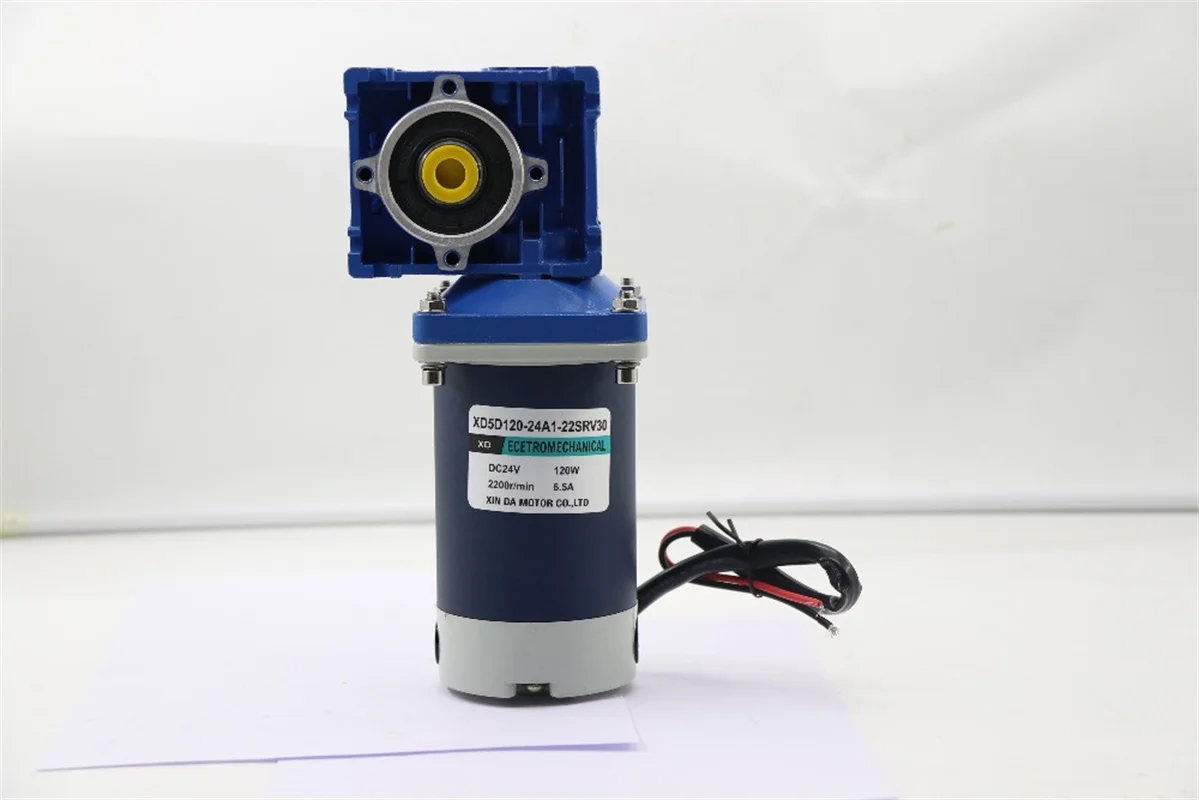 120W Worm Gear Motor 24v DC Reducer RV40 with self-locking function can be adjusted speed CW CCW | Обустройство дома