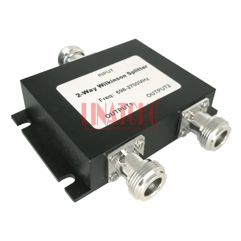 698-2700MHz GSM 4G LTE W-CDMA FDD Mobile Signal Repeater Antennas Wilkinson Splitter 2 Way