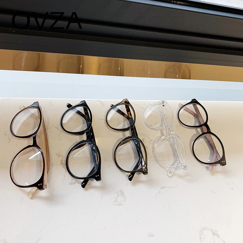 Eyeglasses Frames Retro Oval Women Men Two-color