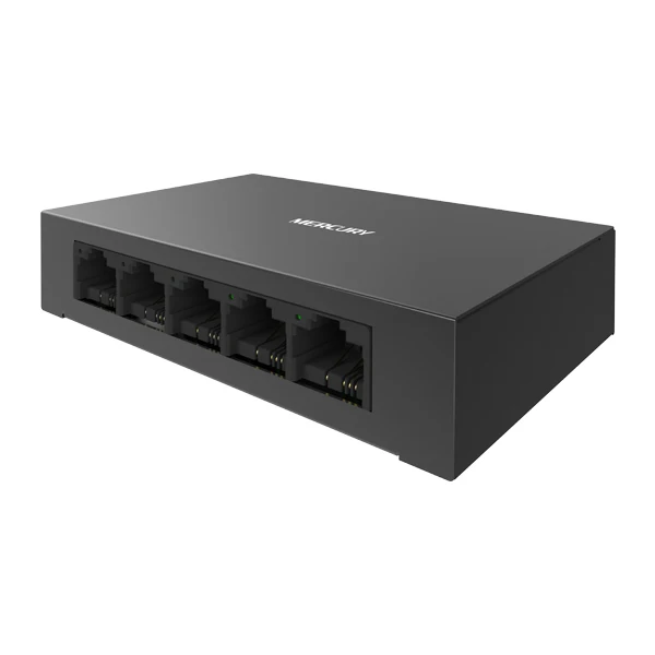 MERCURY S105D 5 Порты и разъёмы RJ45 10/100 Мбит/с Металл сетевой коммутатор настольный коммутатор